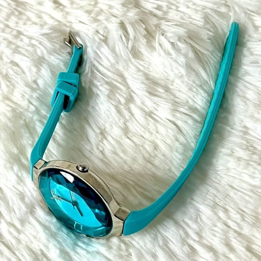 RUMBA TIME for American Eagle Outfitters Women's Watch Teal /Aqua Silicone Band